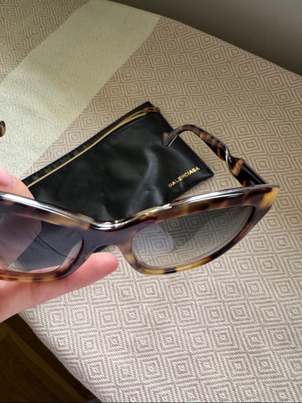 Balenciaga Tortoiseshell Cat-Eye Sunglasses - Brown & Amber - Picture 8 of 10